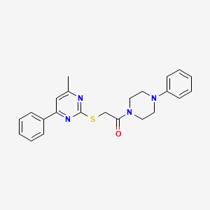 2-[(4-Methyl-6-phenylpyrimidin-2-yl)sulfanyl]-1-(4-phenylpiperazin-1-yl)ethanone