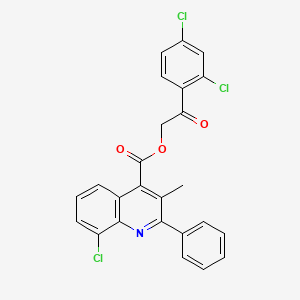 2-(2,4-Dichlorophenyl)-2-oxoethyl 8-chloro-3-methyl-2-phenylquinoline-4-carboxylate