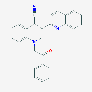 1'-(2-oxo-2-phenylethyl)-4'H-[2,3'-biquinoline]-4'-carbonitrile