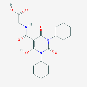 N-[(1,3-dicyclohexyl-6-hydroxy-2,4-dioxo-1,2,3,4-tetrahydro-5-pyrimidinyl)carbonyl]glycine