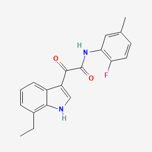 molecular formula C19H17FN2O2 B12471753 2-(7-ethyl-1H-indol-3-yl)-N-(2-fluoro-5-methylphenyl)-2-oxoacetamide 