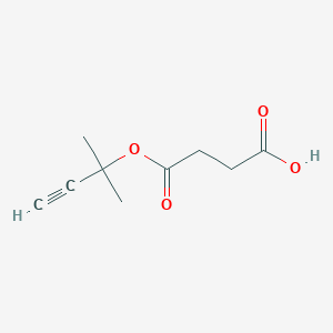 molecular formula C9H12O4 B12471773 4-[(2-Methylbut-3-yn-2-yl)oxy]-4-oxobutanoic acid 