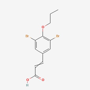 molecular formula C12H12Br2O3 B12471784 (2E)-3-(3,5-Dibromo-4-propoxyphenyl)acrylic acid 