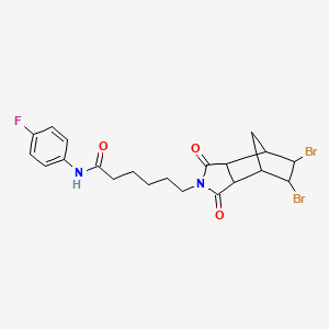 6-(5,6-dibromo-1,3-dioxooctahydro-2H-4,7-methanoisoindol-2-yl)-N-(4-fluorophenyl)hexanamide