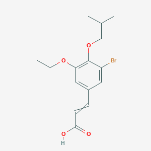 molecular formula C15H19BrO4 B12471790 (2E)-3-[3-bromo-5-ethoxy-4-(2-methylpropoxy)phenyl]prop-2-enoic acid 