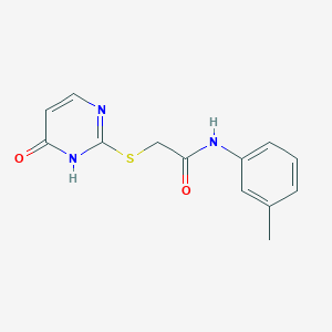 molecular formula C13H13N3O2S B12471799 2-[(4-hydroxypyrimidin-2-yl)sulfanyl]-N-(3-methylphenyl)acetamide 