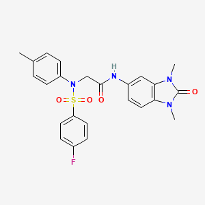 N-(1,3-dimethyl-2-oxo-2,3-dihydro-1H-benzimidazol-5-yl)-N~2~-[(4-fluorophenyl)sulfonyl]-N~2~-(4-methylphenyl)glycinamide