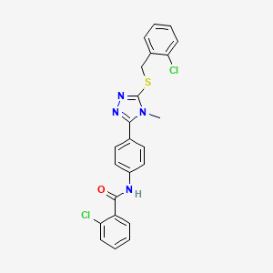 2-chloro-N-(4-{5-[(2-chlorobenzyl)sulfanyl]-4-methyl-4H-1,2,4-triazol-3-yl}phenyl)benzamide