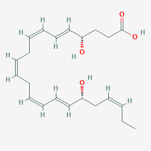 molecular formula C22H32O4 B1247185 (4S,5E,7Z,10Z,13Z,15E,17R,19Z)-4,17-dihydroxydocosa-5,7,10,13,15,19-hexaenoic Acid 