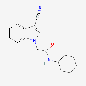 molecular formula C17H19N3O B12471859 2-(3-cyanoindol-1-yl)-N-cyclohexylacetamide 