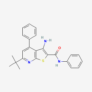 molecular formula C24H23N3OS B12471873 3-amino-6-tert-butyl-N,4-diphenylthieno[2,3-b]pyridine-2-carboxamide 