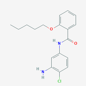 molecular formula C18H21ClN2O2 B12471877 N-(3-Amino-4-chlorophenyl)-2-(pentyloxy)benzamide 