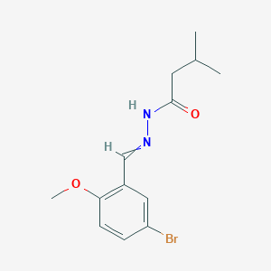 N-[(5-bromo-2-methoxyphenyl)methylideneamino]-3-methylbutanamide