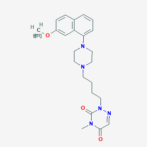 [O-methyl-11C]2-{4-[4-(7-Methoxynaphthalen-1-yl)piperazin-1-yl]butyl}-4-methyl-2H-[1,2,4]triazine-3,5-dione
