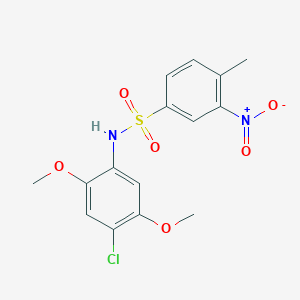 N-(4-chloro-2,5-dimethoxyphenyl)-4-methyl-3-nitrobenzenesulfonamide