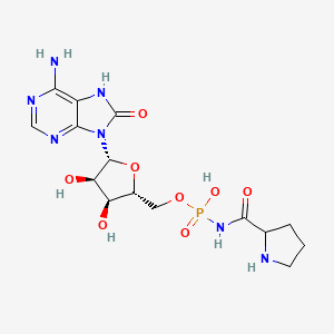 molecular formula C15H22N7O8P B1247193 Phosmidosine B 