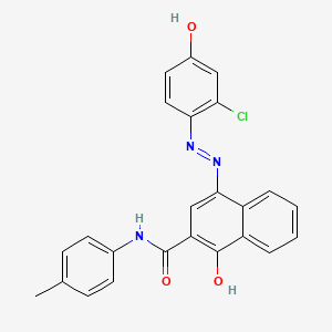 4-[(E)-(2-chloro-4-hydroxyphenyl)diazenyl]-1-hydroxy-N-(4-methylphenyl)naphthalene-2-carboxamide