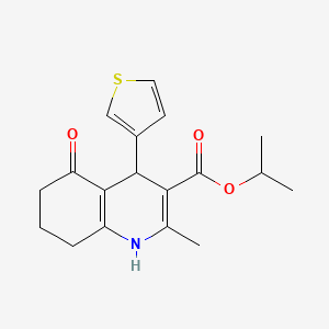 Propan-2-yl 2-methyl-5-oxo-4-(thiophen-3-yl)-1,4,5,6,7,8-hexahydroquinoline-3-carboxylate