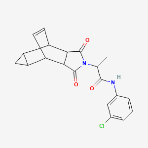 N-(3-chlorophenyl)-2-(1,3-dioxooctahydro-4,6-ethenocyclopropa[f]isoindol-2(1H)-yl)propanamide