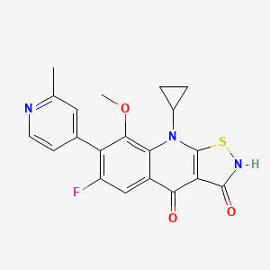 9-Cyclopropyl-6-fluoro-8-methoxy-7-(2-methylpyridin-4-yl)-9h-isothiazolo(5,4-b)quinoline-3,4-dione