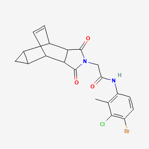 N-(4-bromo-3-chloro-2-methylphenyl)-2-(1,3-dioxooctahydro-4,6-ethenocyclopropa[f]isoindol-2(1H)-yl)acetamide