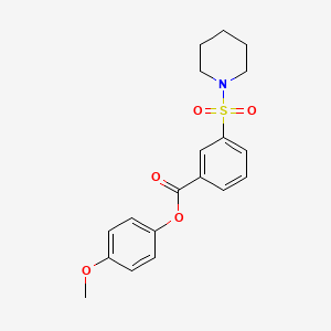 molecular formula C19H21NO5S B12472001 4-Methoxyphenyl 3-(piperidin-1-ylsulfonyl)benzoate 