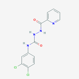 molecular formula C13H10Cl2N4O2 B12472003 N-(3,4-dichlorophenyl)-2-(pyridin-2-ylcarbonyl)hydrazinecarboxamide 