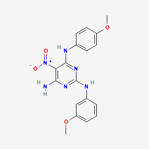 N~2~-(3-methoxyphenyl)-N~4~-(4-methoxyphenyl)-5-nitropyrimidine-2,4,6-triamine