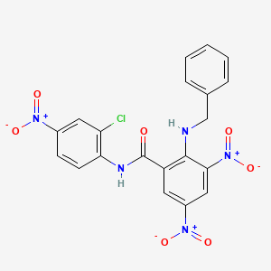 2-(benzylamino)-N-(2-chloro-4-nitrophenyl)-3,5-dinitrobenzamide