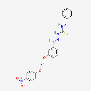 N-benzyl-2-{3-[2-(4-nitrophenoxy)ethoxy]benzylidene}hydrazinecarbothioamide