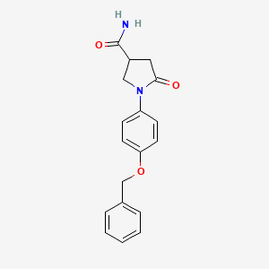 1-[4-(Benzyloxy)phenyl]-5-oxopyrrolidine-3-carboxamide