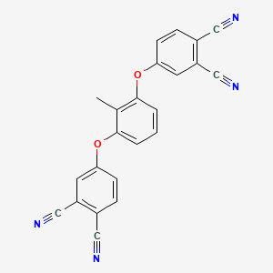 molecular formula C23H12N4O2 B12472108 4-[3-(3,4-Dicyanophenoxy)-2-methylphenoxy]benzene-1,2-dicarbonitrile 