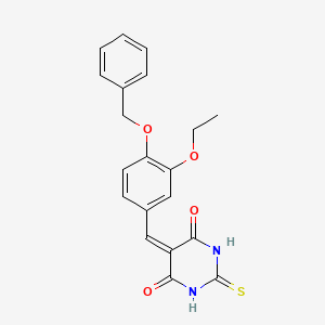 5-[4-(benzyloxy)-3-ethoxybenzylidene]-2-thioxodihydropyrimidine-4,6(1H,5H)-dione