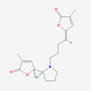 molecular formula C18H23NO4 B1247214 (5Z)-3-methyl-5-[4-[(2S)-2-[(2S)-4-methyl-5-oxo-2H-furan-2-yl]pyrrolidin-1-yl]butylidene]furan-2-one 