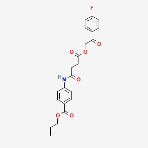 Propyl 4-({4-[2-(4-fluorophenyl)-2-oxoethoxy]-4-oxobutanoyl}amino)benzoate