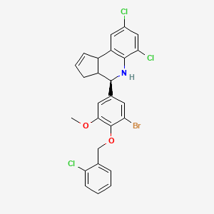 (4R)-4-{3-bromo-4-[(2-chlorobenzyl)oxy]-5-methoxyphenyl}-6,8-dichloro-3a,4,5,9b-tetrahydro-3H-cyclopenta[c]quinoline