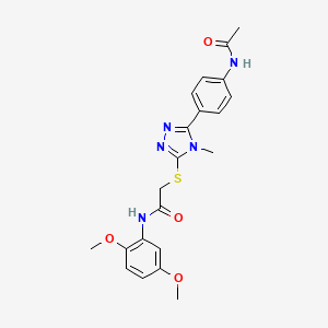 2-({5-[4-(acetylamino)phenyl]-4-methyl-4H-1,2,4-triazol-3-yl}sulfanyl)-N-(2,5-dimethoxyphenyl)acetamide