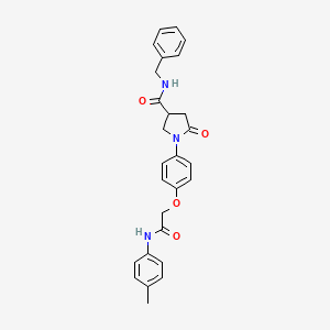 N-benzyl-1-(4-{2-[(4-methylphenyl)amino]-2-oxoethoxy}phenyl)-5-oxopyrrolidine-3-carboxamide