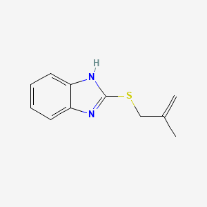 molecular formula C11H12N2S B12472213 2-[(2-methylprop-2-en-1-yl)sulfanyl]-1H-1,3-benzodiazole 