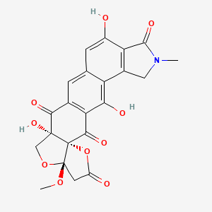 molecular formula C22H17NO10 B1247226 Lactonamycinone 