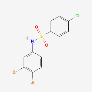 molecular formula C12H8Br2ClNO2S B12472265 4-chloro-N-(3,4-dibromophenyl)benzenesulfonamide 