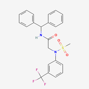 N-(diphenylmethyl)-N~2~-(methylsulfonyl)-N~2~-[3-(trifluoromethyl)phenyl]glycinamide