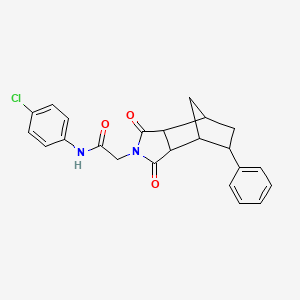 N-(4-chlorophenyl)-2-(1,3-dioxo-5-phenyloctahydro-2H-4,7-methanoisoindol-2-yl)acetamide