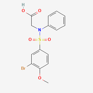 N-[(3-bromo-4-methoxyphenyl)sulfonyl]-N-phenylglycine