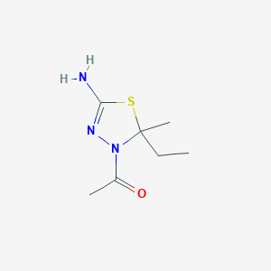 molecular formula C7H13N3OS B12472341 1-(5-amino-2-ethyl-2-methyl-1,3,4-thiadiazol-3(2H)-yl)ethanone 