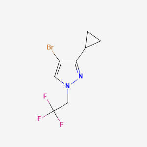 4-bromo-3-cyclopropyl-1-(2,2,2-trifluoroethyl)-1H-pyrazole