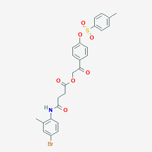 2-(4-{[(4-Methylphenyl)sulfonyl]oxy}phenyl)-2-oxoethyl 4-[(4-bromo-2-methylphenyl)amino]-4-oxobutanoate