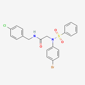 N~2~-(4-bromophenyl)-N-(4-chlorobenzyl)-N~2~-(phenylsulfonyl)glycinamide