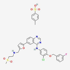 molecular formula C36H34ClFN4O7S2 B1247237 Tyverb 