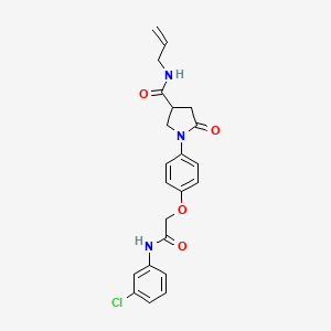 1-(4-{2-[(3-chlorophenyl)amino]-2-oxoethoxy}phenyl)-5-oxo-N-(prop-2-en-1-yl)pyrrolidine-3-carboxamide